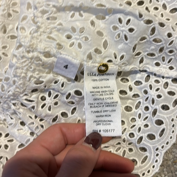 Ulla Johnson Tallis top in white EUC!! - Picture 6 of 6
